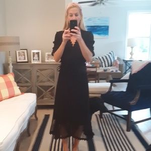 PLACE NATIONALE midi black wrap dredd